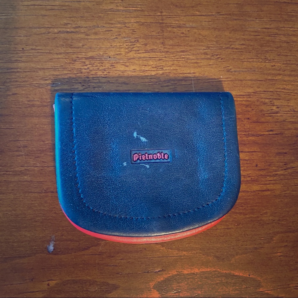 Pielnoble Spanish Leather Coin Purse in Black/Red